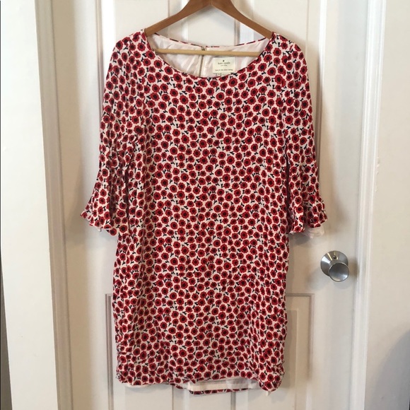 kate spade Dresses & Skirts - Kate spade lined poppy dress with ruffle sleeves